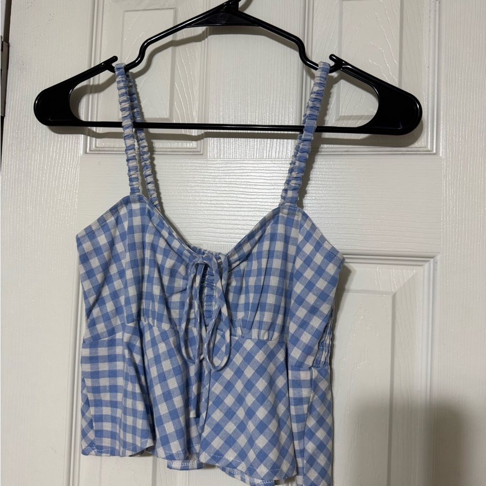 By Together Light Blue Gingham Camisole